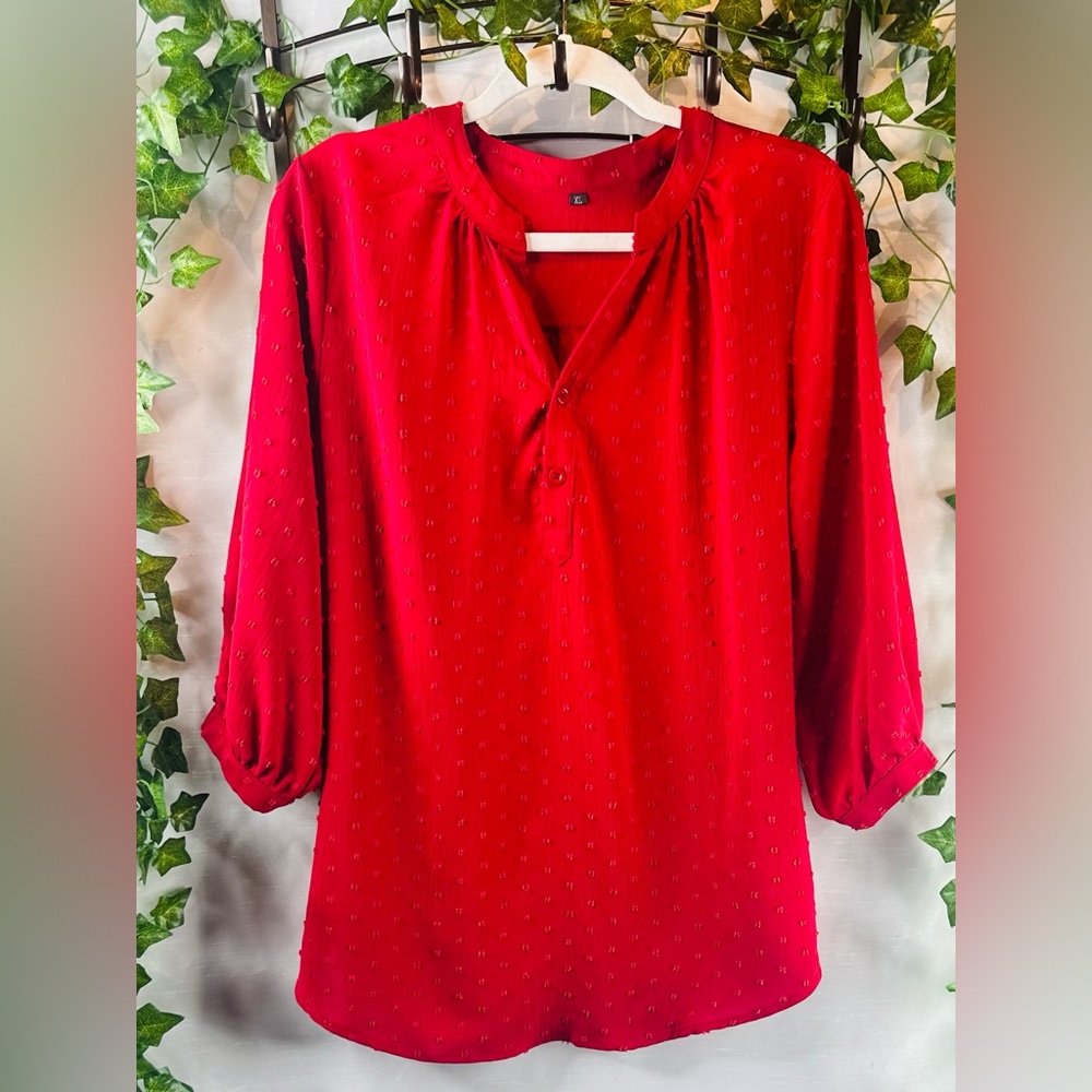 LOMAN Elegant Red Women's Blouse